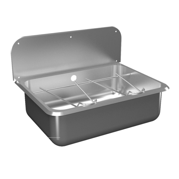 Rozsdamentes acél falra szerelhető takarítói mosdó