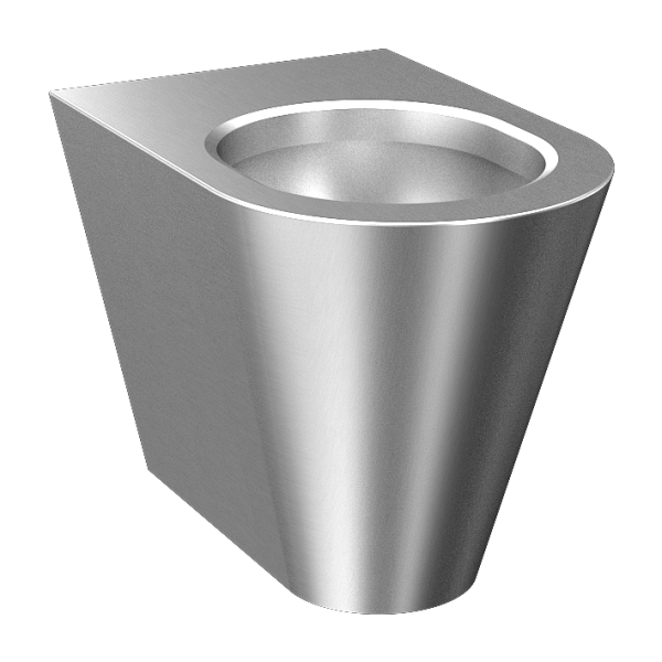 Vandalizmusálló rozsdamentes acél álló WC
