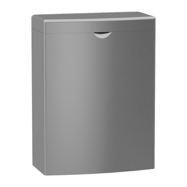 Rozsdamentes acél fali szemetes női higiéniai termékekhez, űrtartalom 4 l, szálcsiszolt