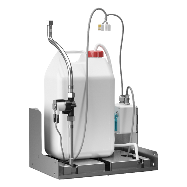 Tükör mögötti automata mosdócsaptelep szappanadagolóval, 24 V DC