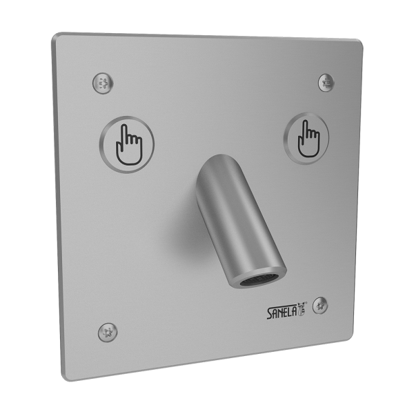 Automata falra szerelhető csap meleg és hideg vízhez, vandálbiztos fedéllel, 24 V DC