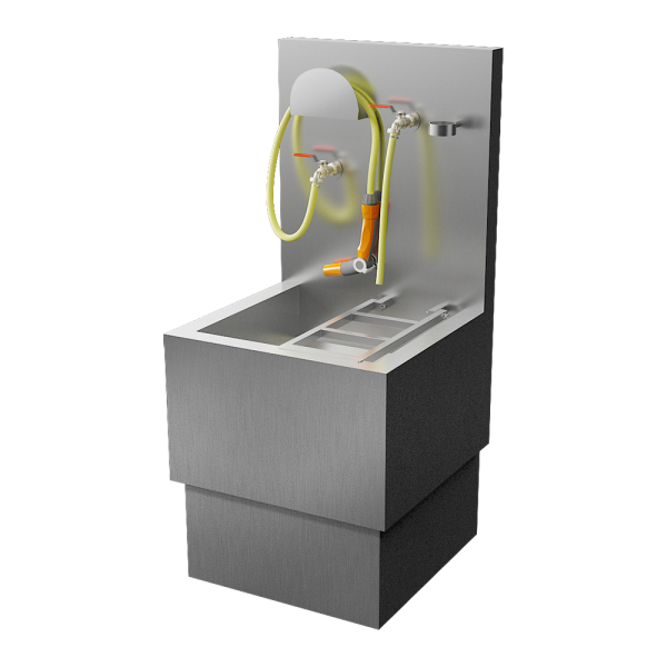 Rozsdamentes acél ürítőmedence vegyi WC-khez – SLVN 07