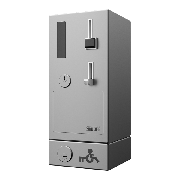 Ajtónyitó érme- és zsetonautomata GSM modullal, EURO KEY-vel, 24V DC