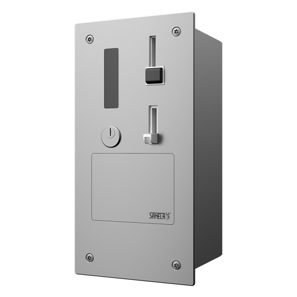 Süllyesztett érme- és zsetonautomata ajtónyitáshoz GSM modullal, 24V DC