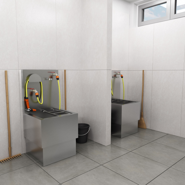 Rozsdamentes acél ürítőmedence vegyi WC-khez – SLVN 07