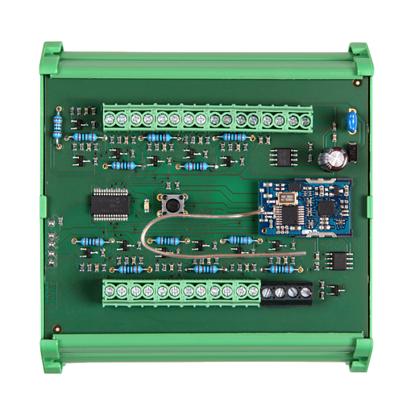 Nyomógomb elosztó DIN sínre szerelve